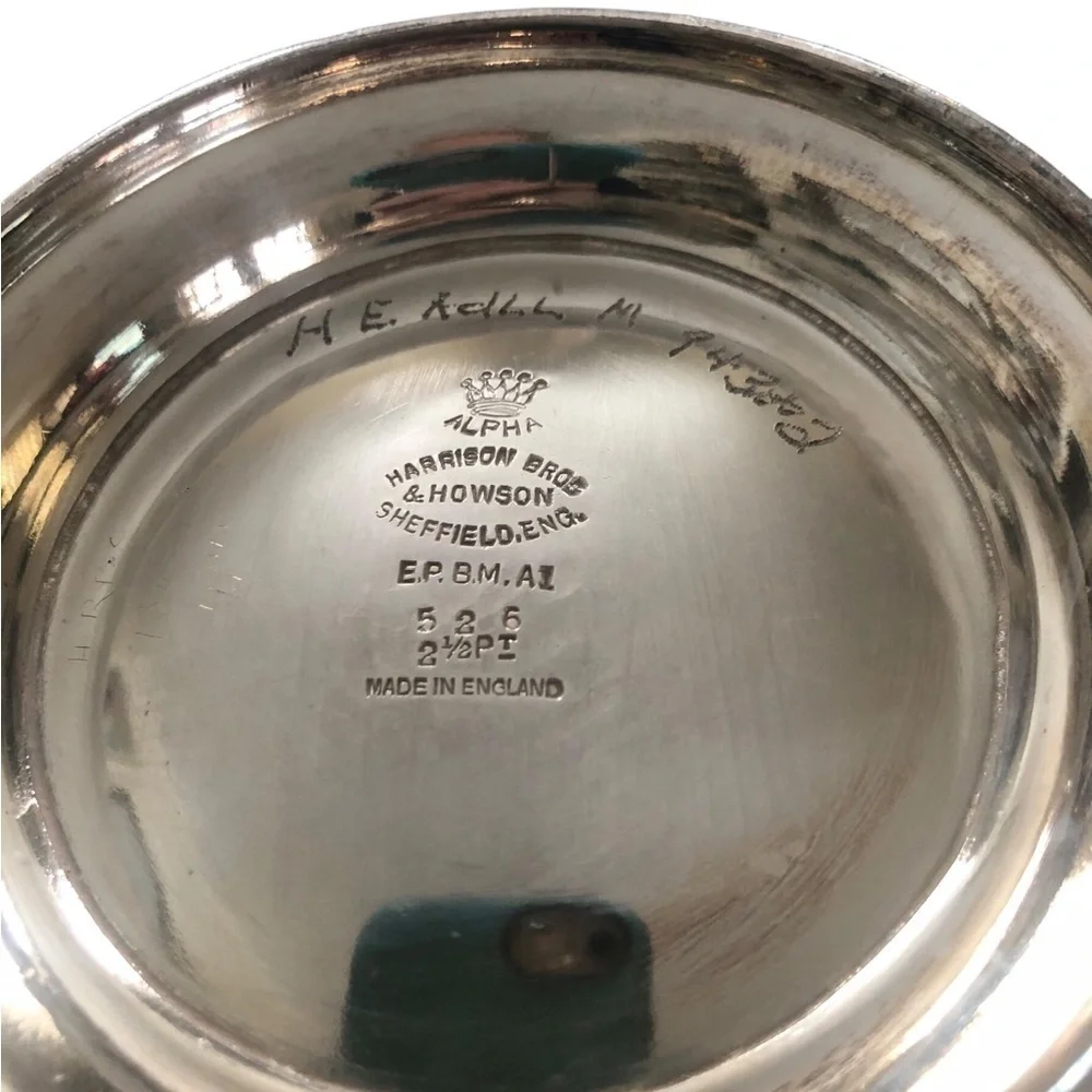 VTG Harrison Bros & Howson Alpha Silver-Plated Teapot 526 2.5 PT England Decor